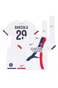 Fotbalové Dres Paris Saint-Germain Bradley Barcola #29 Dětské Venkovní Oblečení 2024-25 Krátký Rukáv (+ trenýrky)